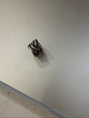 Pandora Interwoven Knot Silver Charm with Dark Patina